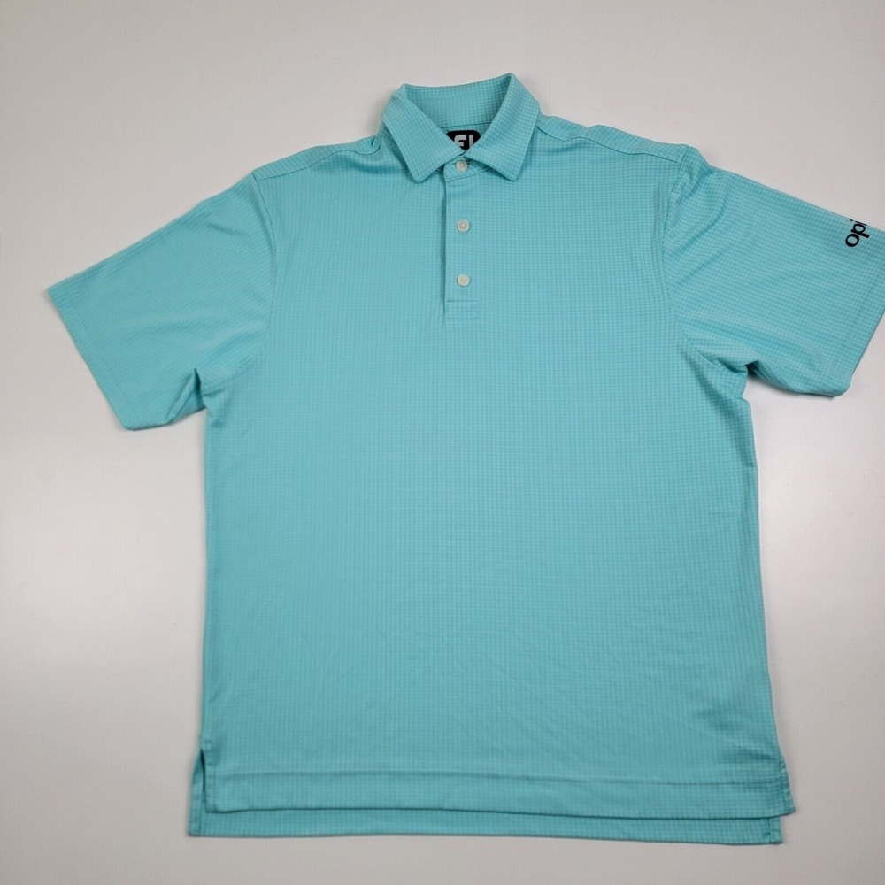 FootJoy Baby Blue Golf Polo Shirt Mens Size Medium Collared